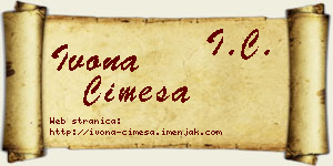 Ivona Cimeša vizit kartica